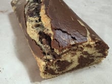 Cake marbré au lait de coco et cacao