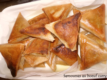 Samoussas bœuf curry