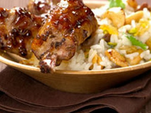 Travers de porc grillé au carvi, riz aux noix de cajou