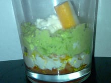 Verrine avocat-surimi au cottage cheese