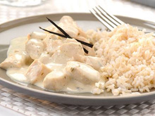 Ragoût oriental de poulet au Philadelphia aromatisé de vanille et de cardamome