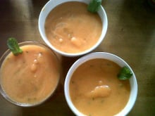 Gaspacho au melon et menthe