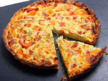 Tarte à l'italienne au jambon de Parme et basilic