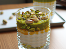Verrine de Brillat-Savarin aux pistaches