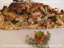 Quiche aux courgettes et aux champignons