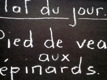 Pieds de veau aux épinards