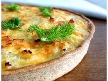 Quiche au saumon et fenouil - Pâte à tarte légère au yaourt et à l'huile d'olive