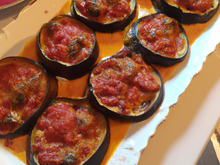 Aubergines fondantes à la tomate