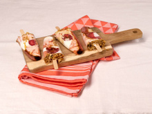 Bâtonnets glacés croustillants : fraises, lait concentré et mascarpone