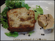 Cake de Noël aux figues-noisettes et chèvre