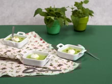 Crème de petits pois au Wasabi