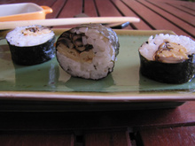 Maki végétarien (champignon - omelette)