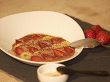 Gratin fraises-bananes au chocolat