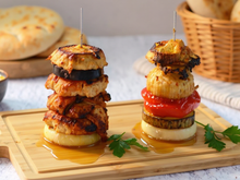 Kebab maison au poulet et aux légumes