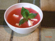 Soupe de fraises pastèque