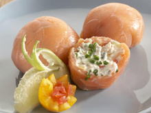 Roulés de saumon Temari ball & fromage frais