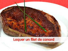 Laquer un filet de canard
