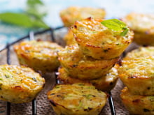Petits flans aux courgettes,épinards et fromage