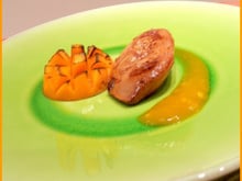 Foie gras chaud à la mangue