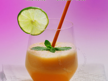 Cocktail au melon, gin, menthe glaciale, citron vert et limonade