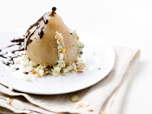 Poire Belle-Hélène au roquefort AOP Société Caves Baragnaudes