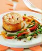 Tournedos de Surimi poêlé et ses légumes fondants