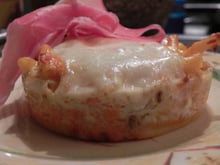 Flans de macaronis à la tomate mozzarella