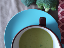 Velouté de brocolis au bleu