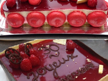 Entremet chocolat blanc - framboise