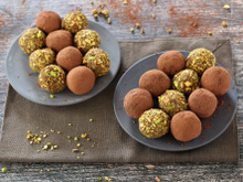Truffes au chocolat, châtaignes et orange