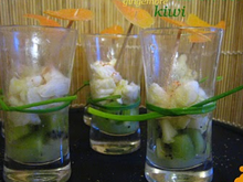 Tartare de cabillaud, gingembre, citron vert et kiwi maison