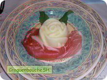 Bavarois aux pommes et jambon cru