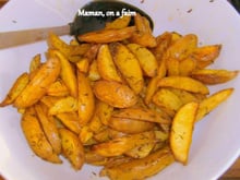 Frites aux épices, au four