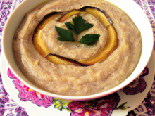 Crème d'aubergine à l'ail