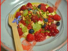 Soufflé minute Cottage Cheese à la framboise