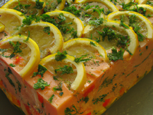 Terrine de saumon frais et fumé à la vodka