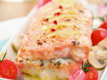 Rôti de Saumon farci aux céréales et amandes
