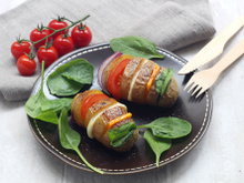 Pommes de terre rôties arc-en-ciel