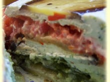 Terrine de fromage aux 2 poivrons et aubergine