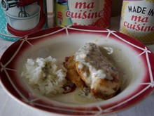 Poulet grillé sauce poire Roquefort