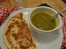 Soupe à la courge Butternut, poireau et celeri en branche
