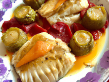 Filets de soles sauce cactus et ses  cœurs d artichauts