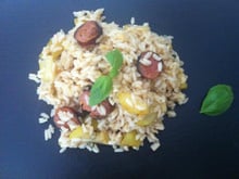Risotto aux courgettes et chorizo