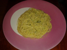 Spaghetti sauce courgette et chèvre