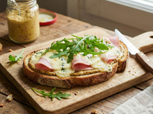 Tartine chaude à la fourme d’Ambert et jambon : le dîner express idéal pour les jours de flemme
