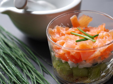 Verrine saumon et concombre