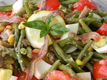 Salade de haricots verts estivale