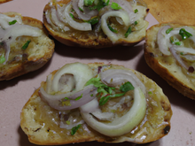 Tartines à l'oignon