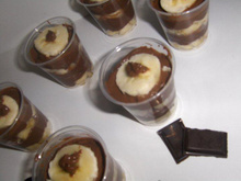 Verrine de crème de chocolat-banane