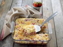 Carrés crémeux aux fraises